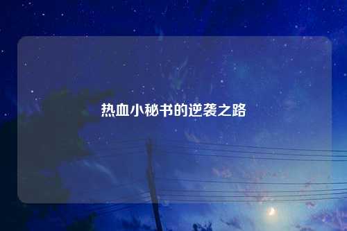 热血小秘书的逆袭之路