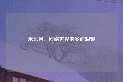 米乐网，网络世界的多面洞察