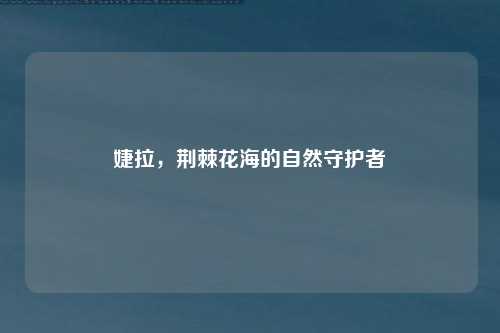 婕拉，荆棘花海的自然守护者