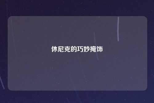 休尼克的巧妙掩饰