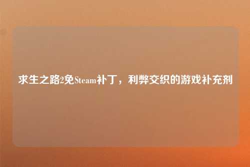 求生之路2免Steam补丁，利弊交织的游戏补充剂