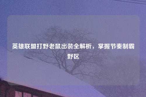 英雄联盟打野老鼠出装全解析，掌握节奏制霸野区