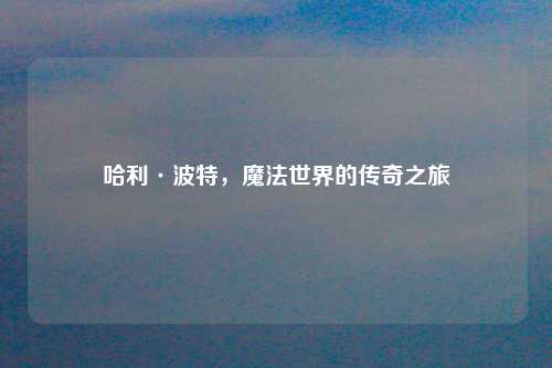 哈利·波特，魔法世界的传奇之旅