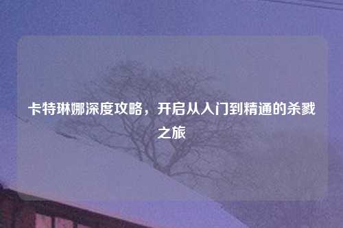 卡特琳娜深度攻略，开启从入门到精通的杀戮之旅