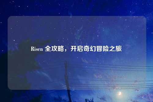 Risen 全攻略，开启奇幻冒险之旅