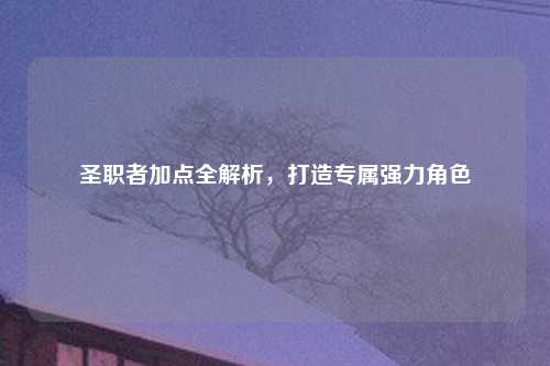 圣职者加点全解析，打造专属强力角色