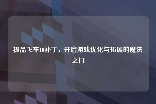 极品飞车10补丁，开启游戏优化与拓展的魔法之门