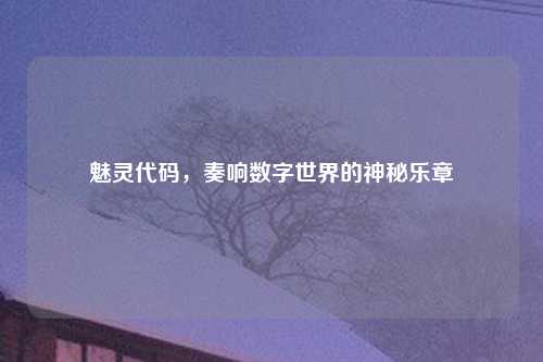 魅灵代码，奏响数字世界的神秘乐章