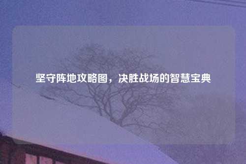 坚守阵地攻略图，决胜战场的智慧宝典