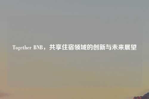 Together BNB,共享住宿领域的创新与未来展望