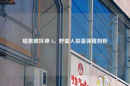 暗黑破坏神 3,野蛮人装备深度剖析