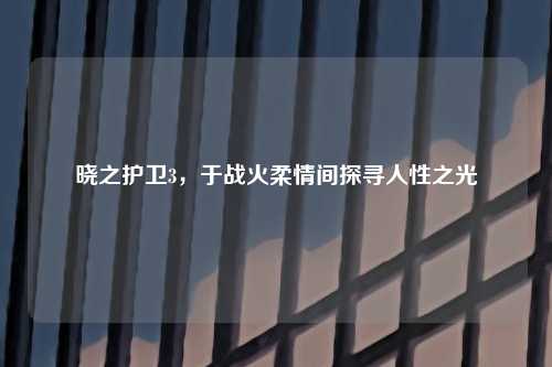 晓之护卫3，于战火柔情间探寻人性之光
