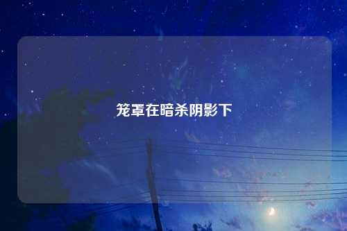 笼罩在暗杀阴影下