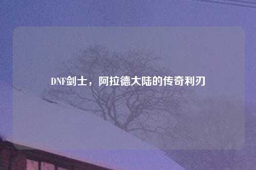 DNF剑士，阿拉德大陆的传奇利刃
