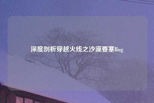 深度剖析穿越火线之沙漠要塞Bug