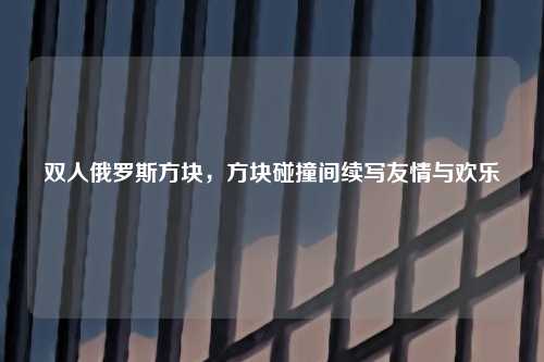 双人俄罗斯方块，方块碰撞间续写友情与欢乐