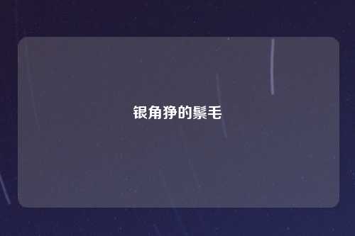 银角狰的鬃毛