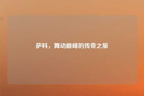 萨科,舞动巅峰的传奇之旅