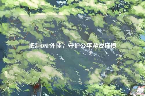 抵制DNF外挂，守护公平游戏环境